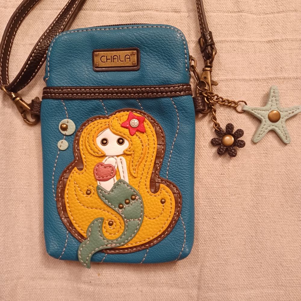 Chala Blue Mermaid Cellphone Xbody Bag